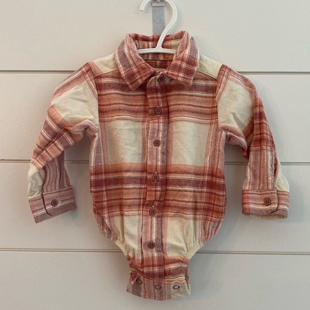 Cabela's Outdoor Kids® Infants Cotton Flannel Long-Sleeve Bodysuit 6-9 Months